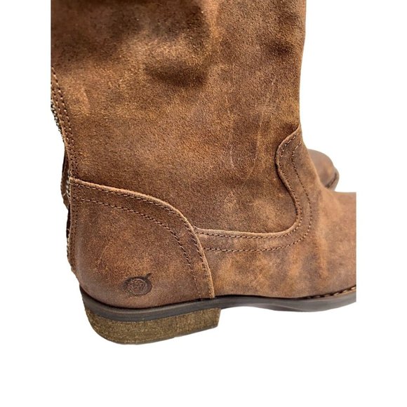 Born Borman Tall Boot With Animal Print Lining Back Zipper Size 6 - Picture 8 of 9